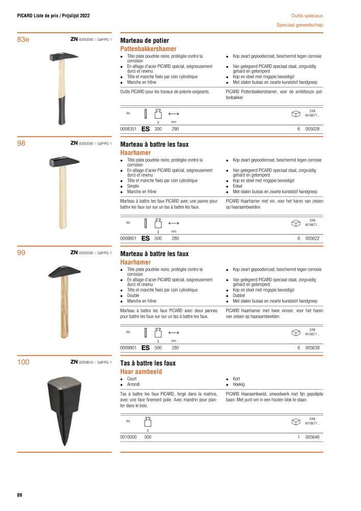 PICARD Catalogus hamers NR.: 20875 - Pagina 92