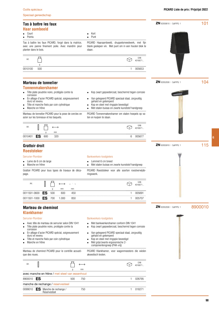 PICARD Catalogus hamers NR.: 20875 - Pagina 93