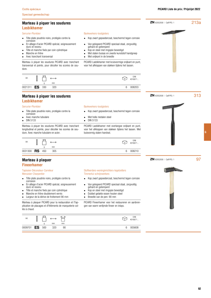 PICARD Catalogus hamers NR.: 20875 - Pagina 95