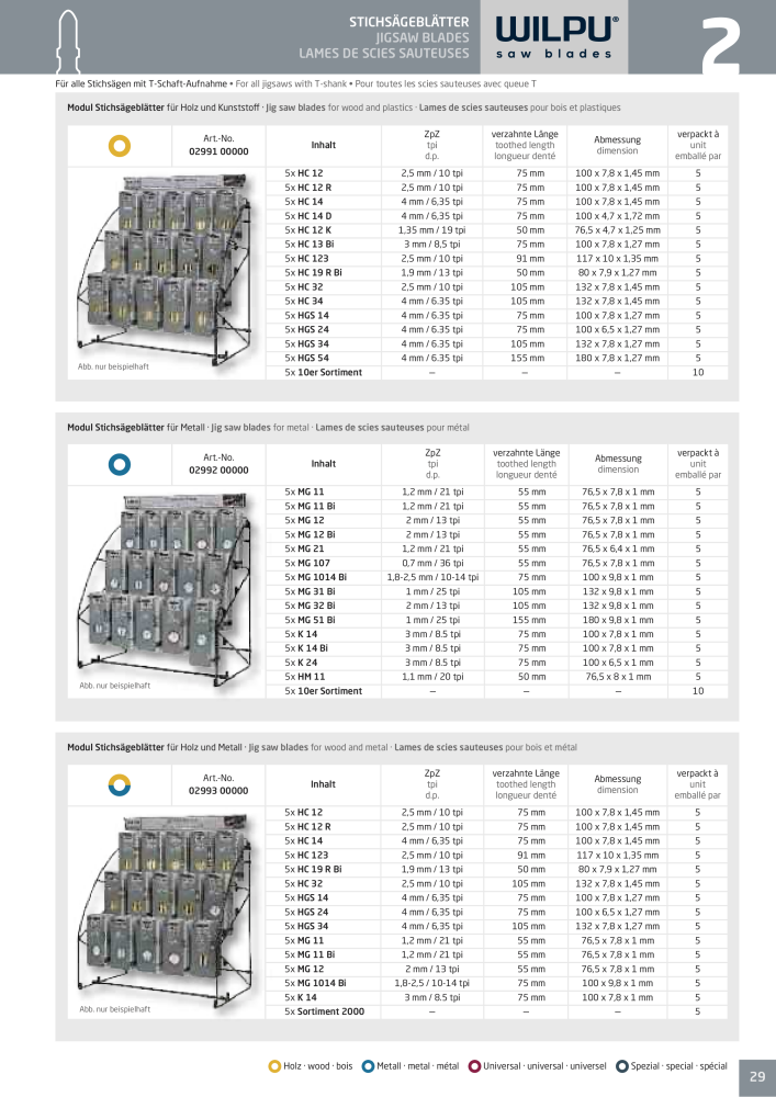 WILPU Hauptkatalog Stichsägen NR.: 2088 - Seite 29