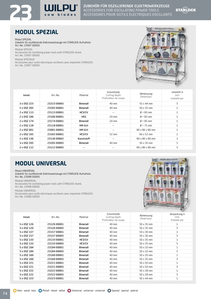 WILPU Hauptkatalog Stichsägen NR.: 2088 - Seite 74