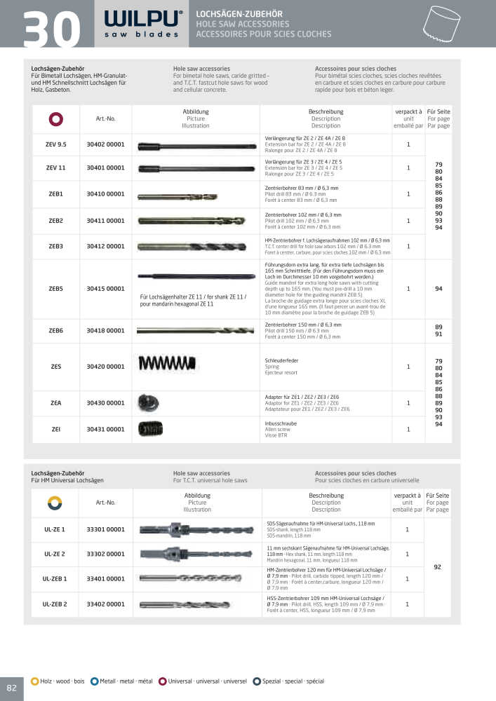 WILPU Hauptkatalog Stichsägen NR.: 2088 - Seite 82