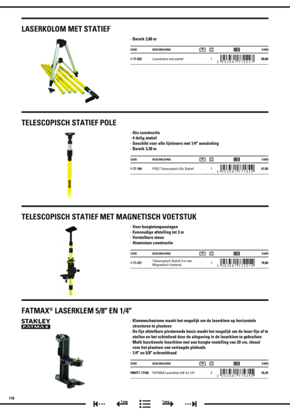 Stanley Teleskobstab mit Fussstuetze 1-77-022