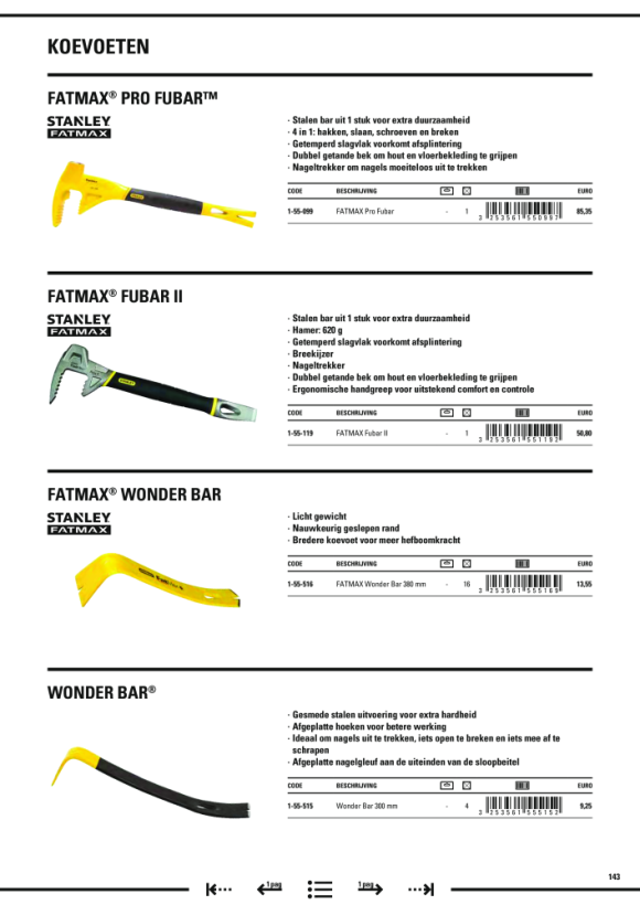 Stanley Nageleisen Wonder Bar, 340mm 1-55-515