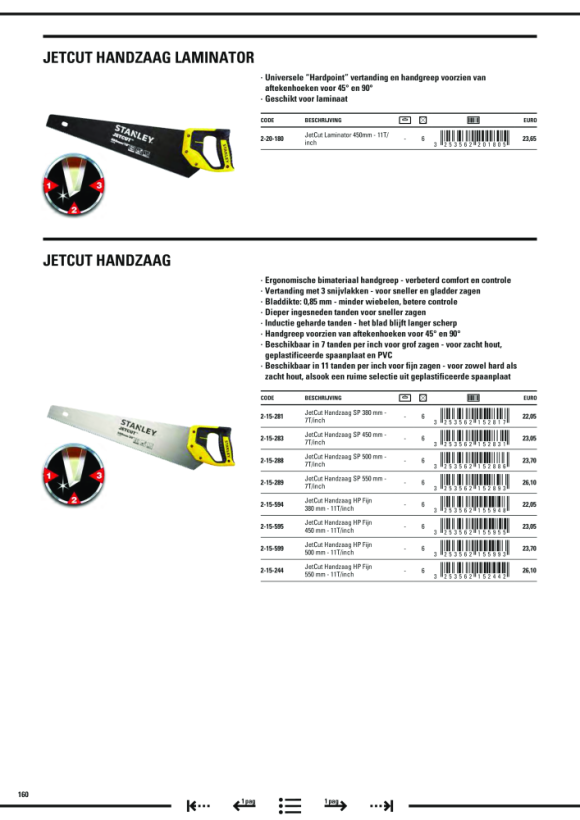 Stanley 20" Handsaege, 7TPI STHT20367-1