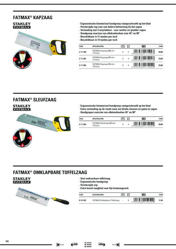 Stanley Rueckensaege FatMax 350mm fein 2-17-202