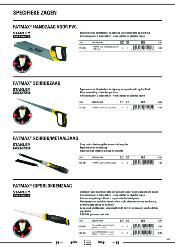 Stanley Gehrungslade PVC 350mm mit Rueckensaege 1-19-800