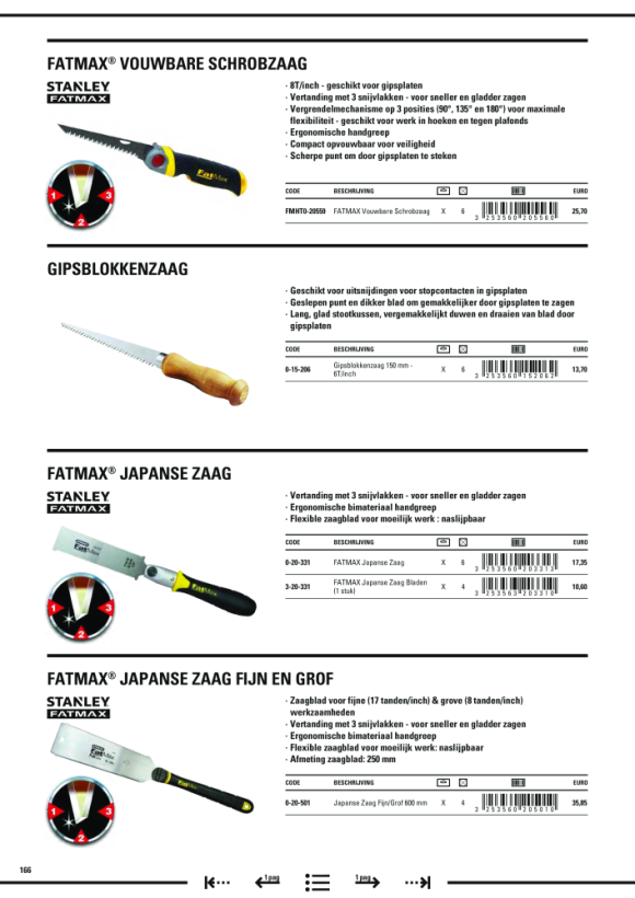 Stanley Gipskartonsaege Jetcut Appliflon 550mm 2-20-149