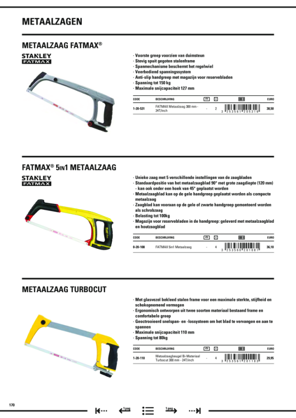 Stanley Metallsaege Turbocut 430mm 1-20-110