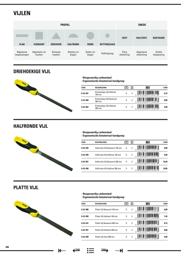 Stanley Vierkantfeile mit Heft, Hieb 2, 150 mm 0-22-458