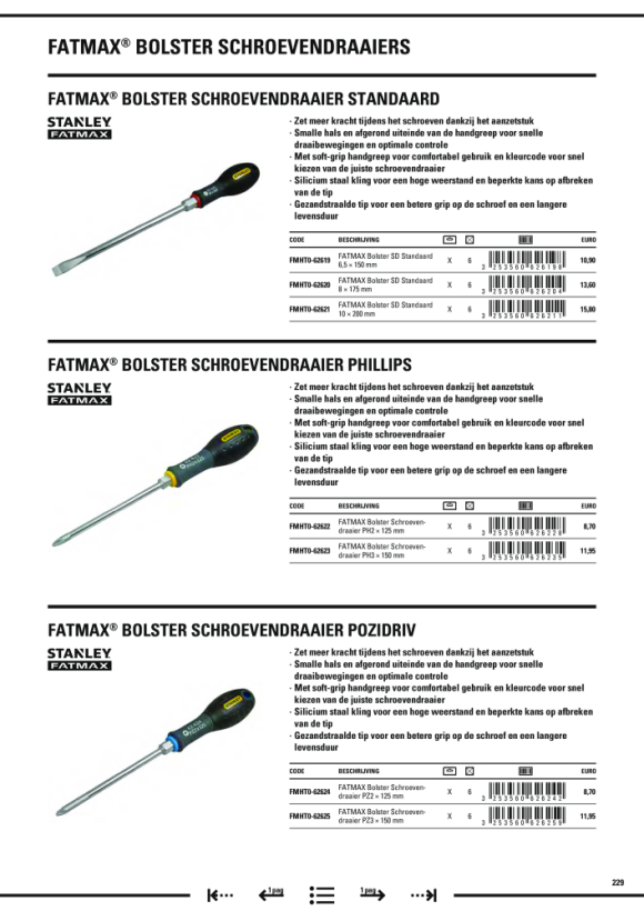 Stanley Schraubendreher Sechskant 6,5X150mm FMHT0-62619