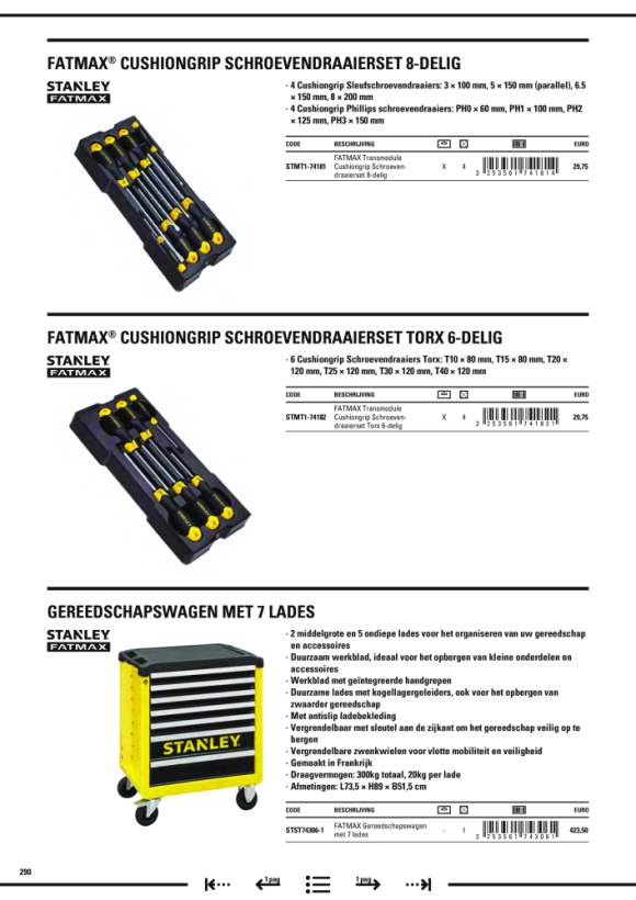 Stanley Schraubendreher-Set CushionGrip 6-tlg STMT1-74182