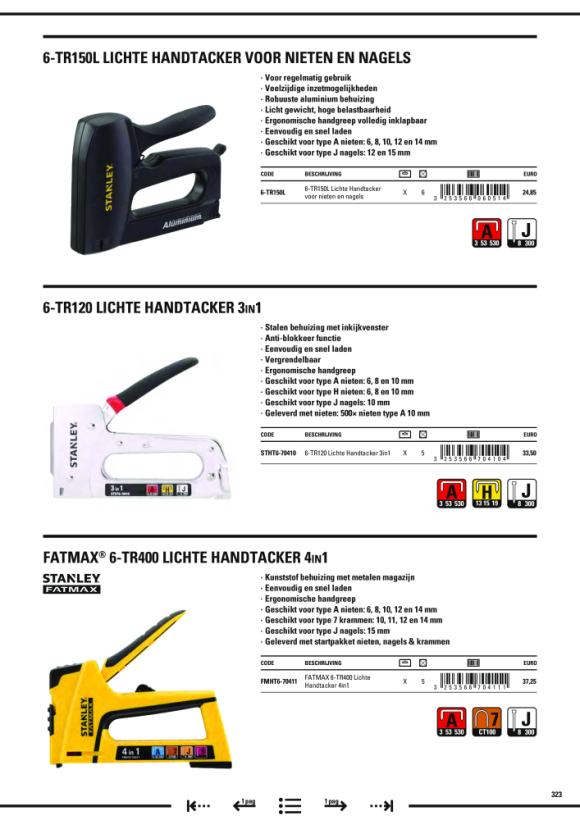 Stanley Handtacker TR40 6-TR40