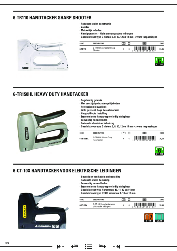 Stanley Handtacker TR350 6-TR350