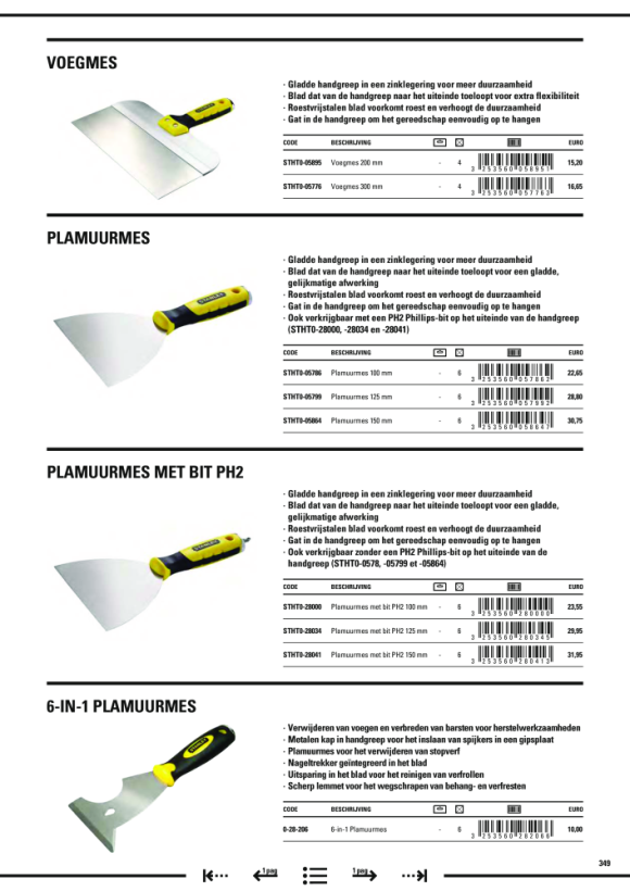 Stanley Fugenspachtel m. PH2-Bit, 100mm STHT0-28000