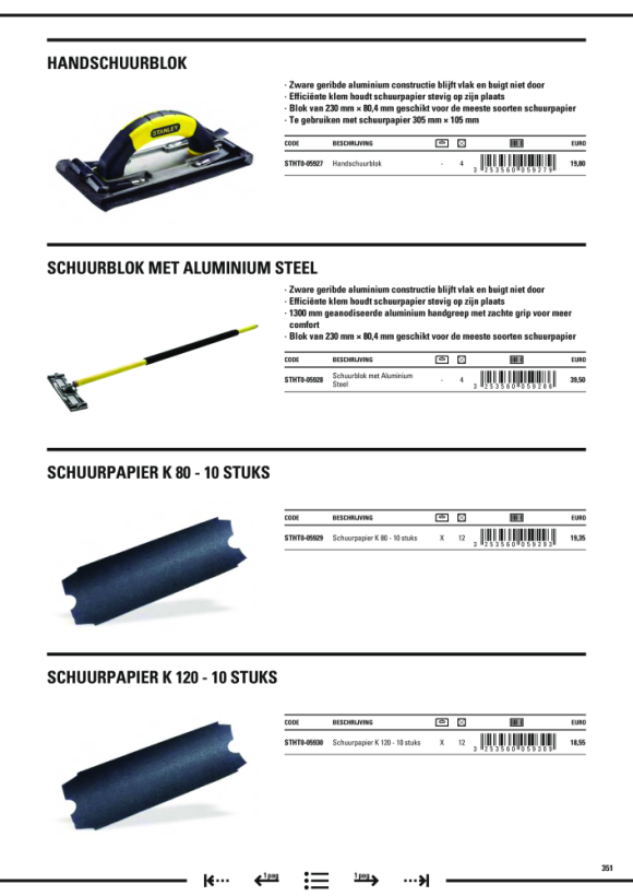 Stanley Schleifgitter Koernung 80, 10 St STHT0-05929