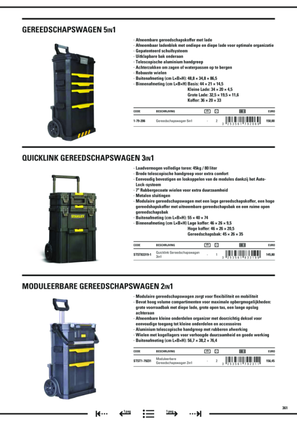 Stanley Rollende Werkstatt 2in1 mit Trage STST1-79231