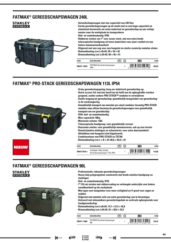 Stanley Mobile Werkzeugbox mit Organizer 1-70-326