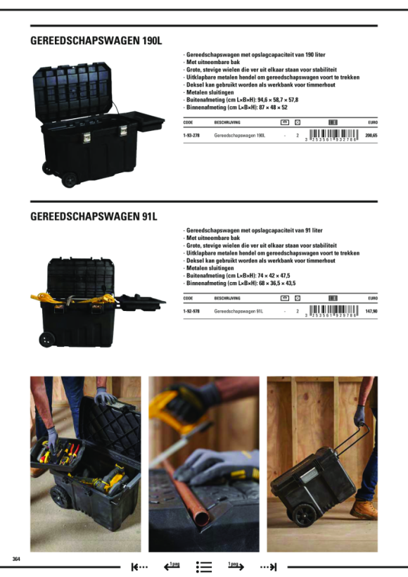 Stanley Mobile Montagebox, 90 l 1-92-978