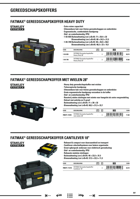 Stanley Werkzeugbox FatMax Cantilever 18 FMST1-71219