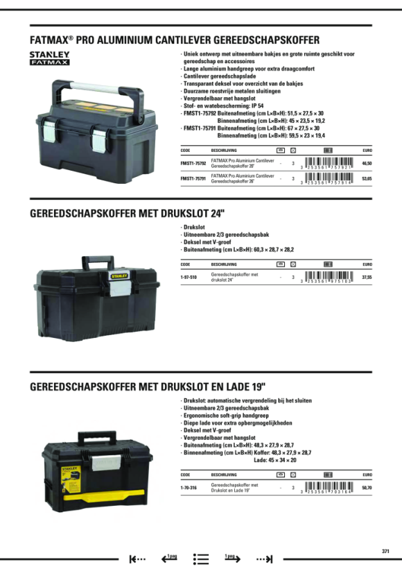 Stanley Werkzeugbox Cantilever Pro 26 FMST1-75791