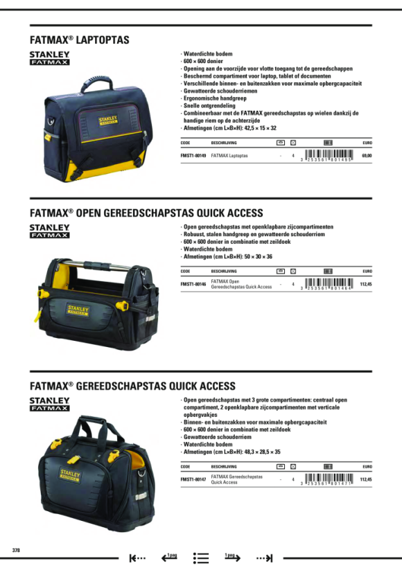 Stanley Fatmax Quick Access Trage FMST1-80146