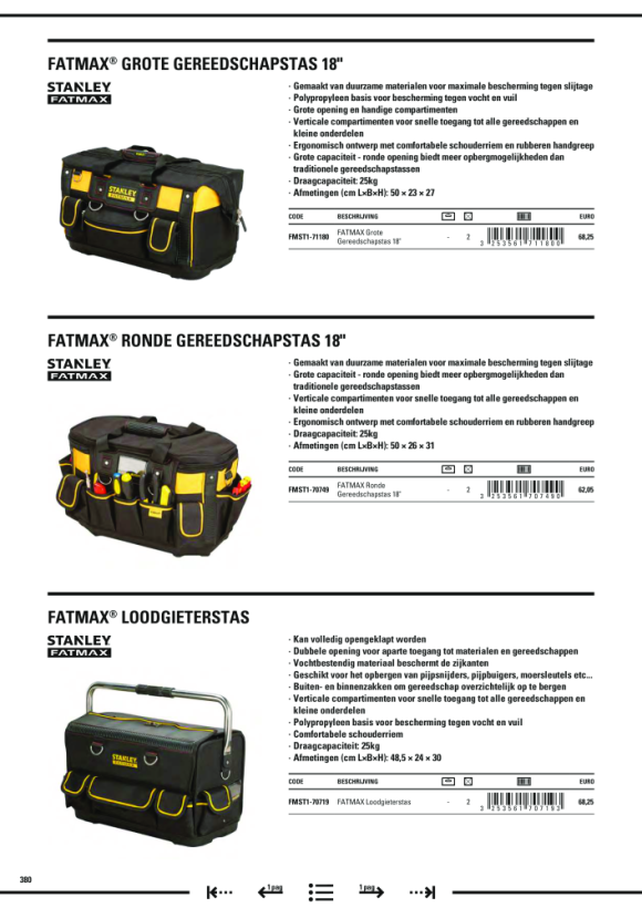 Stanley Werkzeugtasche FatMax Pro Nylon FMST1-70749