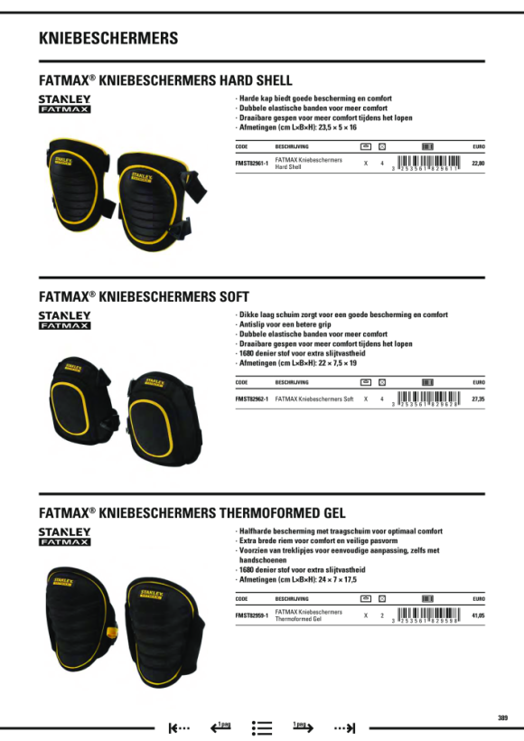 Stanley Hartschalen-Knieschuetzer FMST82961-1