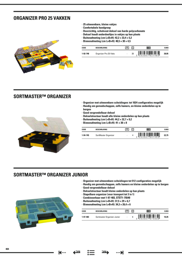 Stanley Organizer 14 Faecher 1-92-761