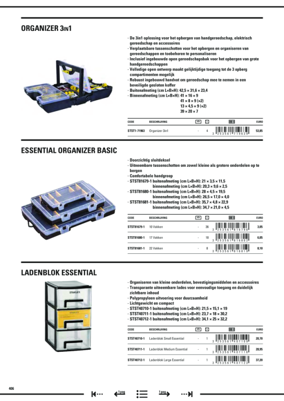 Stanley OPP Organizer 10 Fächer / 9 STST81679-1