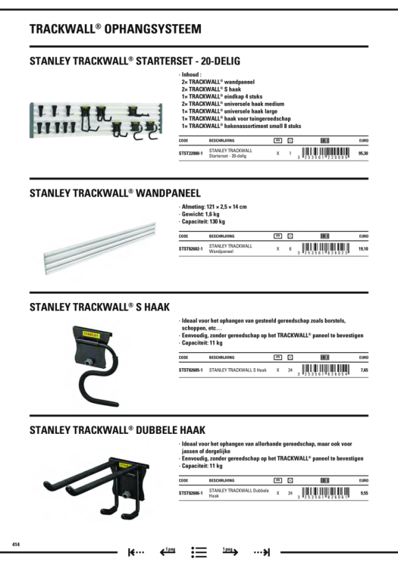 Stanley Trackwalls Wandschiene STST82602-1