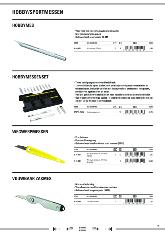 Stanley Abbrechklinge 9mm Spender 10 St 0-11-300