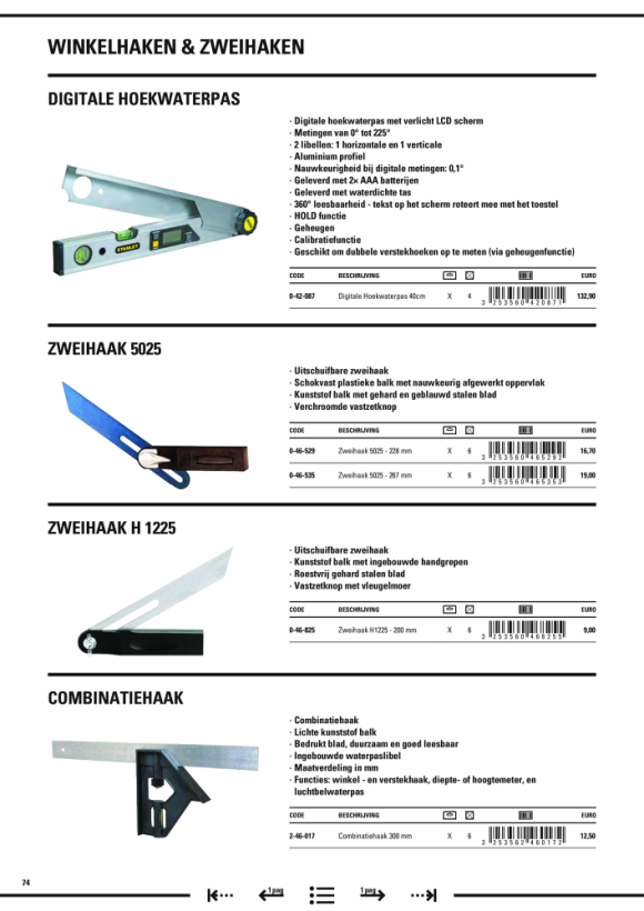 Stanley Schreinerwinkel 140x250mm 1-45-685