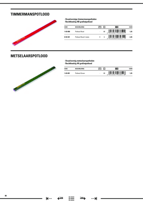 Stanley Zimmermannsbleistift weiche Mine 0-93-931