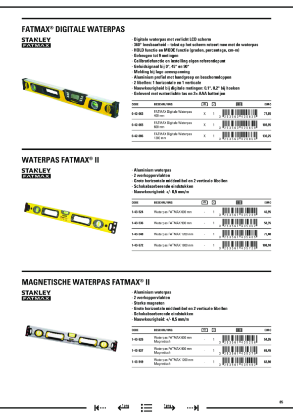 Stanley Wasserwaage FatMax II 60cm magnetisch 1-43-525