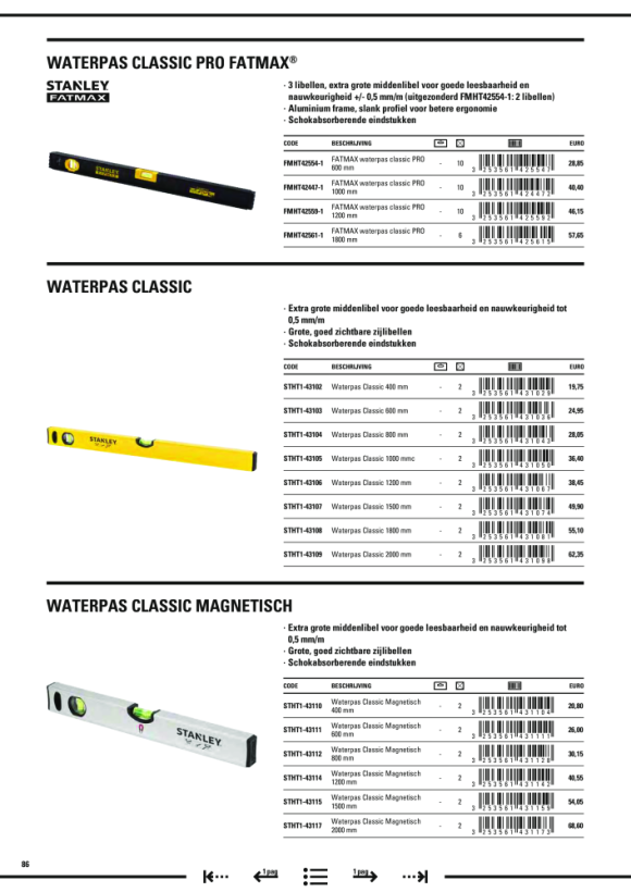 Stanley Wasserwaage Klassik 80cm STHT1-43104