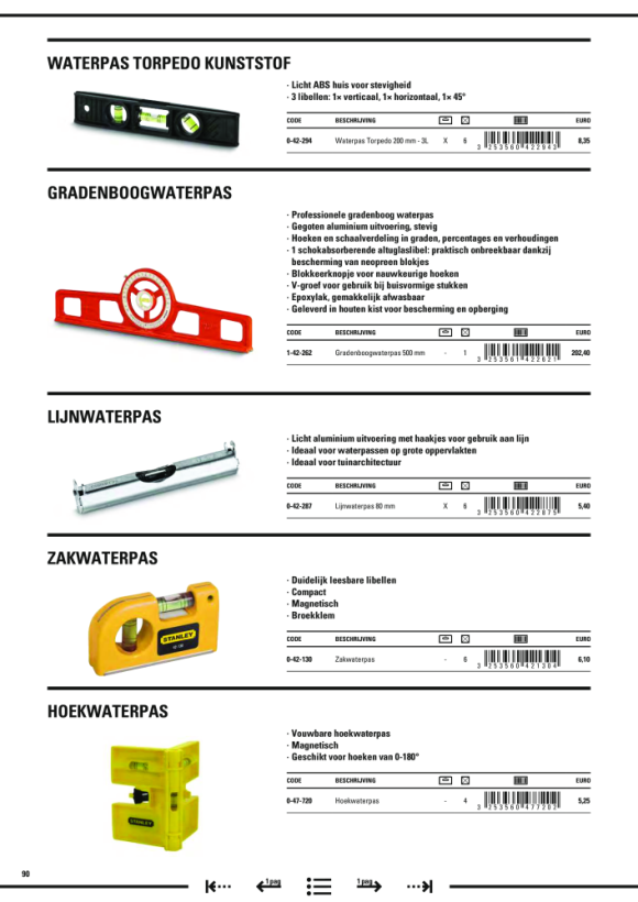 Stanley Neigungswasserwaage Alu 50cm 1-42-262