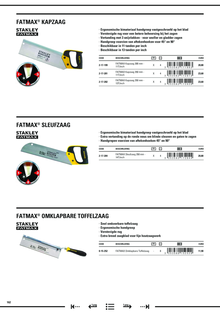 Stanley hoofdcatalogus NR.: 20910 - Seite 164