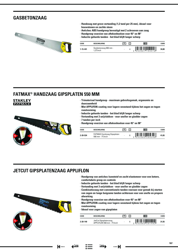 Stanley hoofdcatalogus Nº: 20910 - Página 169