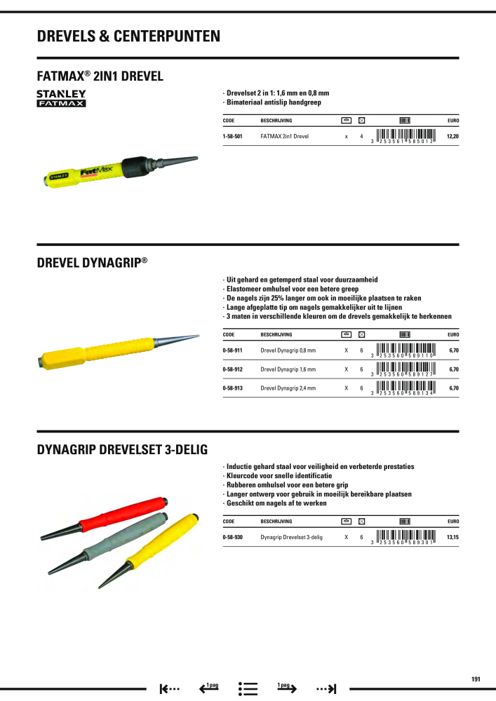 Stanley hoofdcatalogus Nº: 20910 - Página 193