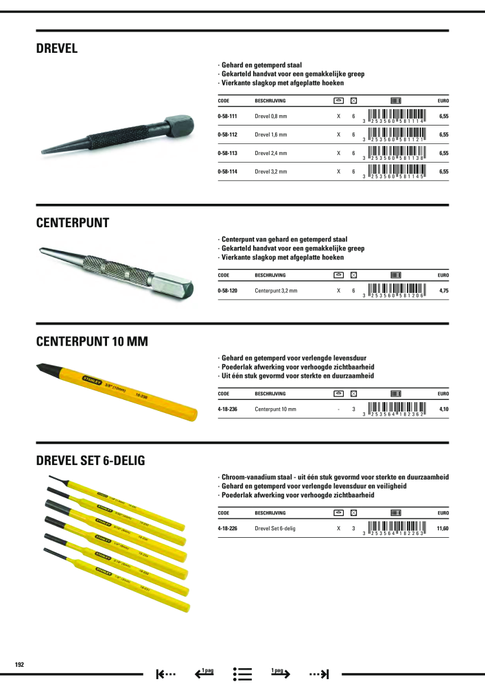 Stanley hoofdcatalogus NR.: 20910 - Seite 194