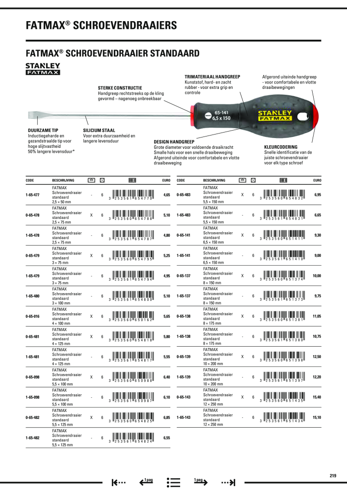 Stanley hoofdcatalogus NO.: 20910 - Page 221