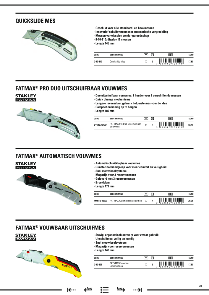 Stanley hoofdcatalogus Nº: 20910 - Página 23