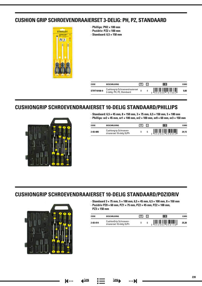 Stanley hoofdcatalogus Nº: 20910 - Página 241