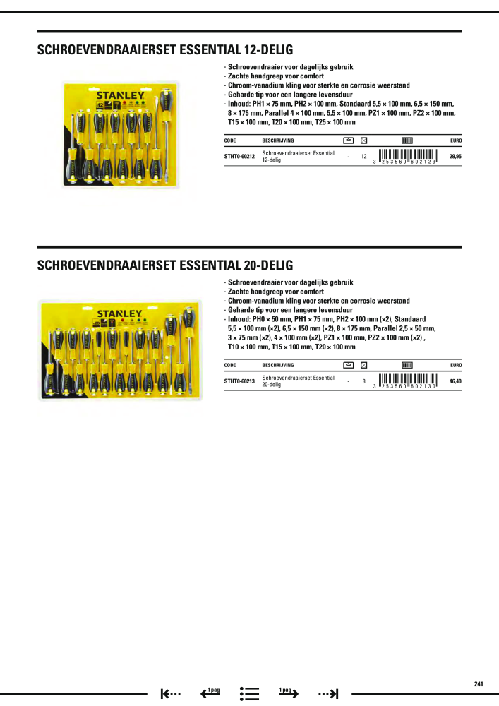 Stanley hoofdcatalogus NR.: 20910 - Seite 243