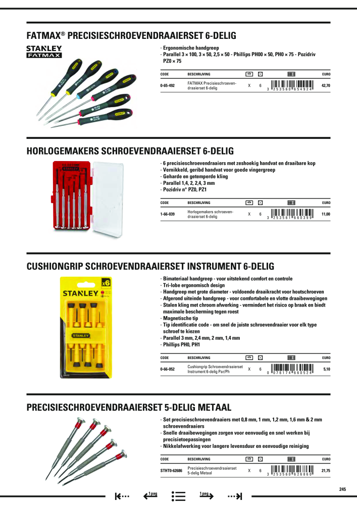 Stanley hoofdcatalogus Nº: 20910 - Página 247