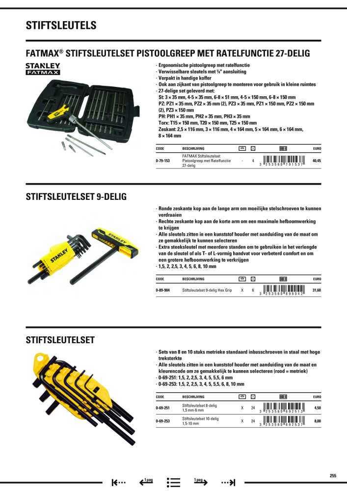 Stanley hoofdcatalogus NO.: 20910 - Page 257