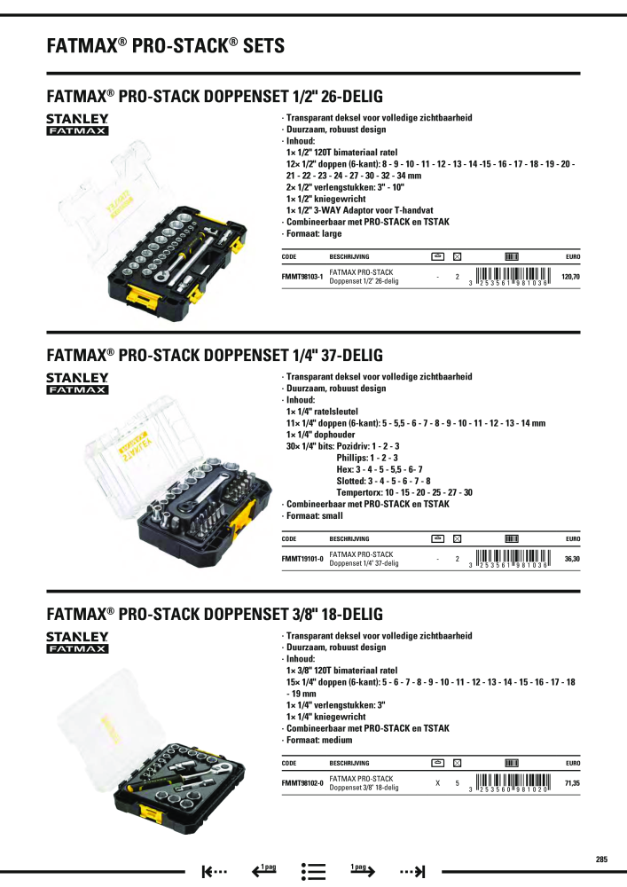 Stanley hoofdcatalogus NR.: 20910 - Seite 287