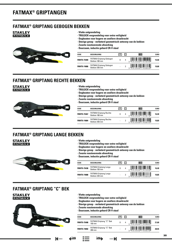 Stanley hoofdcatalogus NO.: 20910 - Page 311