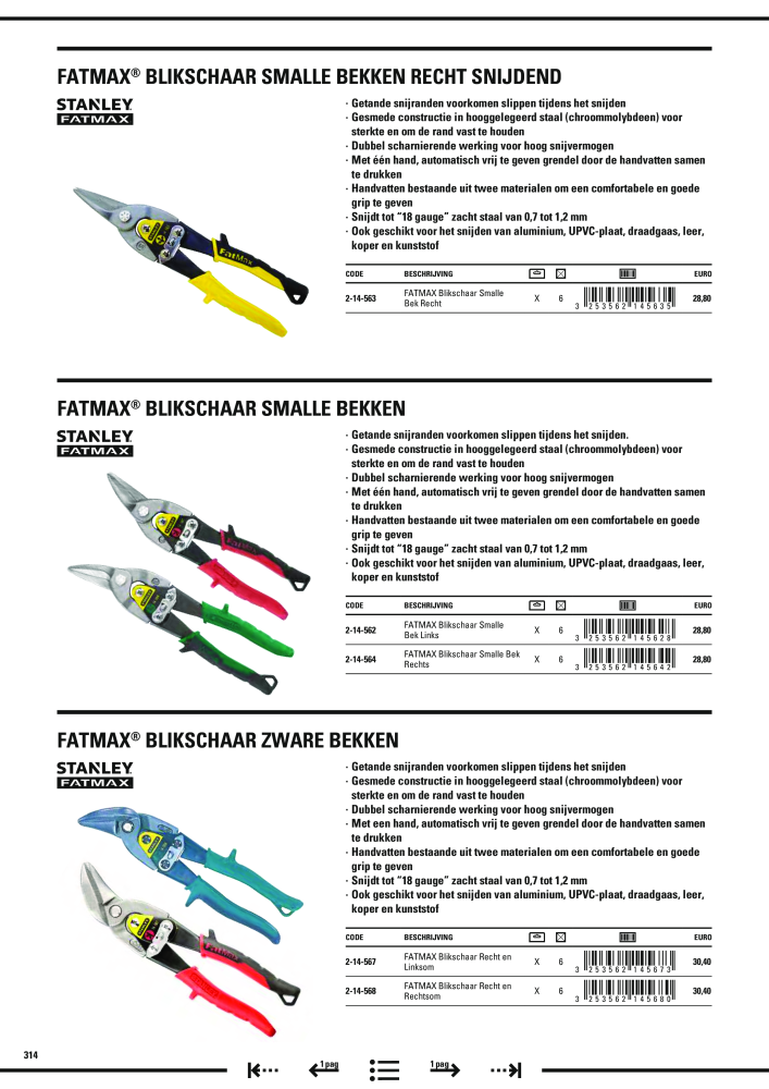 Stanley hoofdcatalogus NR.: 20910 - Seite 316